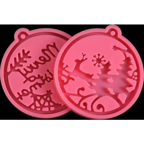 Christmas Ball Keychain Pendant Mold DIY Epoxy Mold Food Grade Silicone Moulds for Candy Chocolate Making Resin Crafts Clay Mold