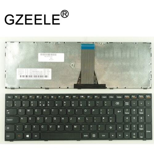 GZEELE UK Laptop Keyboard for LENOVO Z50-70 Z50-75 Laptop Black Keyboard, version UK layout Black Notebook Keyboard UK QWERTY