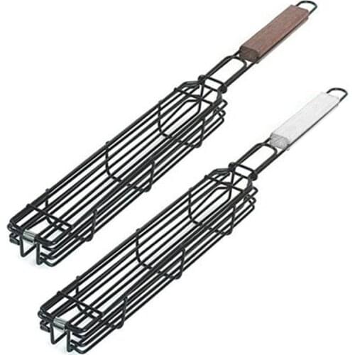 BBQ Kabob Grilling Basket Skewers Rotisserie Kebab No Stick Basket Cooking BBQ G