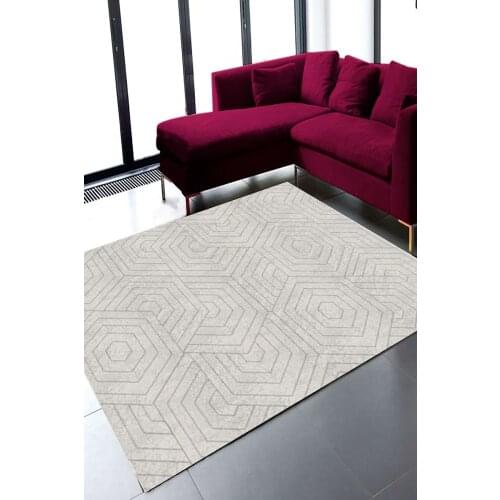 Hexagonal Pattern Carpet (Machine Washable Slip-Resistant Leather Sole 100cm X 150cm) - CP508