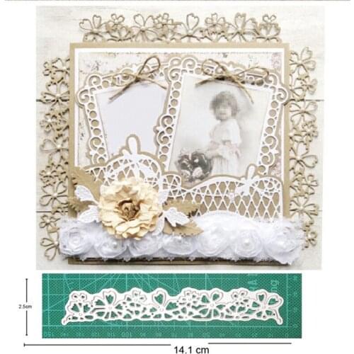 Metal cutting dies cut die mold flower strip decoration Scrapbooking dies paper craft knife mould blade punch stencils dies 2021