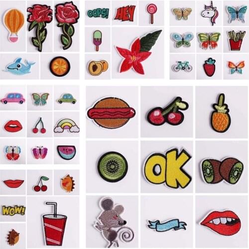 Fashionable cartoon self-adhesive small embroidery patch cloth stickers DIY decoration in the decoration of childrens dolls