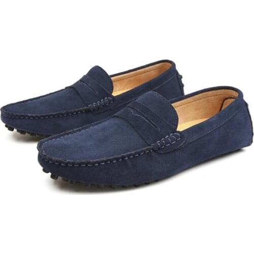 Autumn Size 49 Men Casual Shoes Fashion Men Shoes Genuine Leather Men Loafers Moccasins Slip On Mens Flats Male Driving Shoes