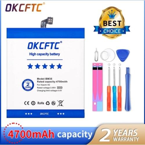 Original BM35 4700mAh Battery For Xiaomi Mi 4C M4C Mi4C BM35 High Quality Phone Replacement Batteries