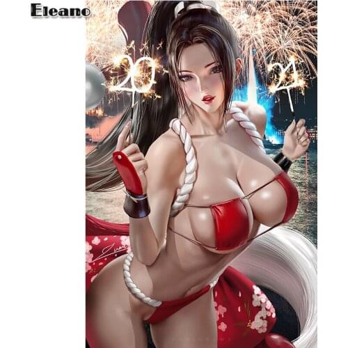 Print Canvas Games Street Fighter Mai Shiranui Sexy Girl Art Poster 40x60 50x70 60x90 Custom Living Room Bedroom Hanging Picture