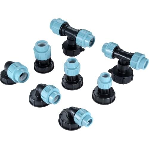 Garden Water IBC Tank Hose Adapter Coarse Reducer Thread Tap Elbow Straight Three-way Outlet Hose Adapter
