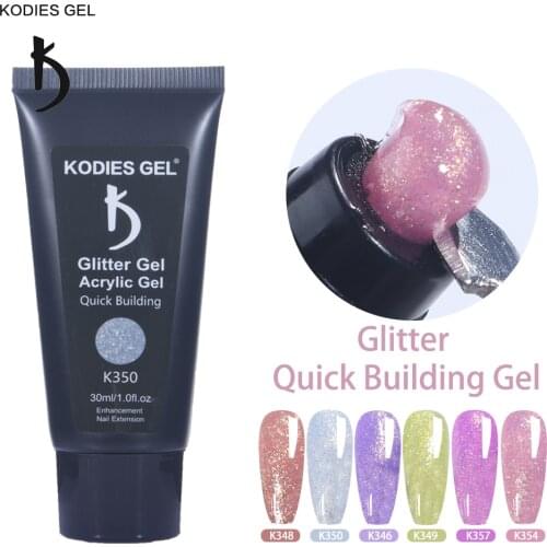 KODIES GEL Poly Nail Extension Gel Polish Glitter Diamond Style Builder Gellak Enhancement Manicure for French Nails Art Design