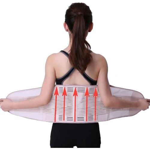 Adult Waist Support Belt Widened Lumbar Back Support Brace Corset Fitness Belt Weightlifting Belt Men Waist Trainer 5 ABS Bones