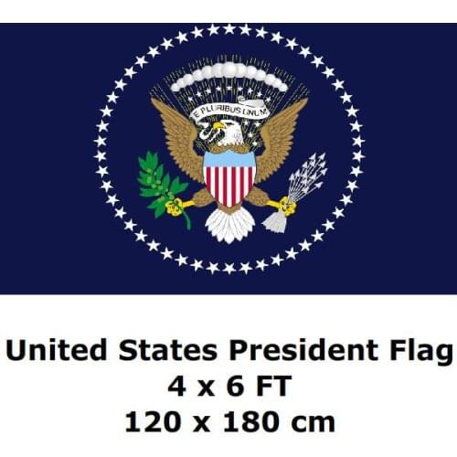 Presidential Seal Flag 4` x 6` FT 100D Polyester USA US United States President Flags and Banners