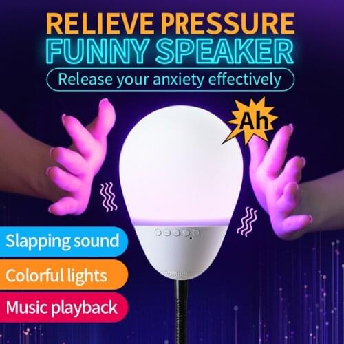 Relieve pressure products funny speaker release your anxiety effectively plus4 colorful lights bluetooth speaker slapping sound