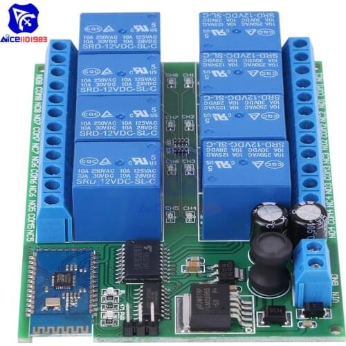 12V 8 Channel Bluetooth Relay Module Remote Control Switch Board for Android Smart Home