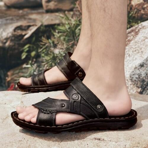 Sandalias De Cuero Para Hombre Men Casual Sandals Gladiator Sandalhas Masculina In Mens Shoes Slippers Summer