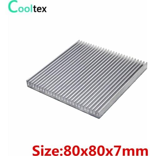 Special offer) 80x80x7mm Aluminum heatsink Heat Sink radiator COOLER fan cooling for chip Electronic heat dissipation