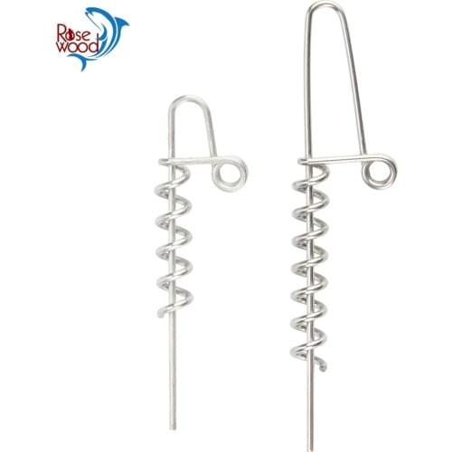 RoseWood 20pcs/Lot 45mm 60mm Softbait Spiral Stingers Spring Lock Fish Coil Soft Bait Connector for Jigging Lure