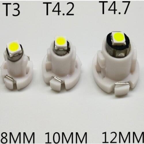 10pcsT3 T4.2 T4.7 Led Bulb Super Bright 3030 Chips Car Board Instrument Panel Lamp Auto Dashboard Warming Instrument Lamp