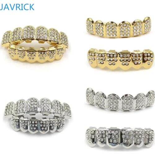 1 Pc Teeth Decor, New Fshion Gold Silver Teeth Grillz Top Bottom Bling Men Women Jewel