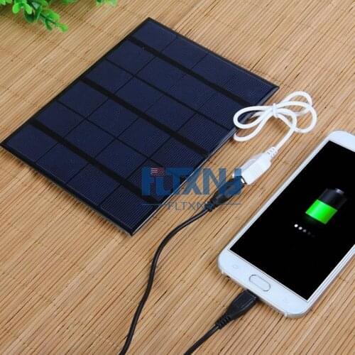 USB Solar Panel Outdoor 3.5W 6V Portable Solar Charger Pane Climbing Fast Charger Polysilicon Tablet Solar Travel