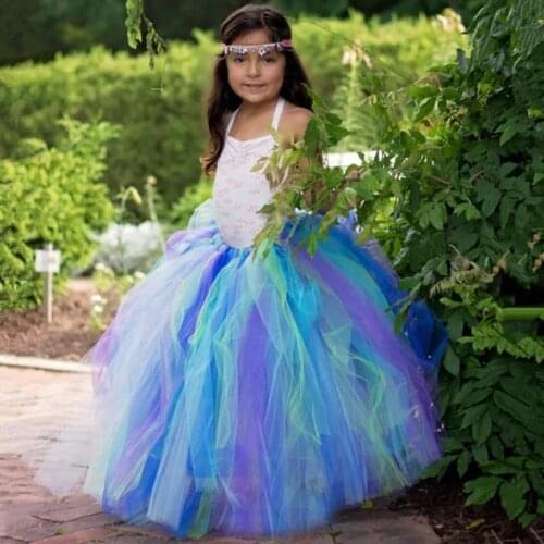 Girls Sweet long skirt handmade long skirt ankle Tutu Skirt Girls Birthday Party Princess wedding skirt
