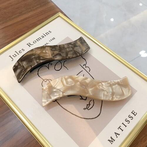 Korean Simple Acetate Hair Clips For Women Hairpin Headwear Hair Barrette Ponytail Holder Girls Hair Accessories Female