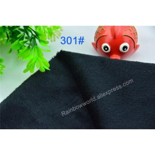 301# black Super soft velvet fabric microfiber velboa hair height 0.5-1.5mm for DIY Patchwork stuffed toy pillows(10 pieces)