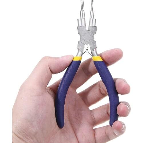 6-in-1 DIY Jewelry Tool Carbon Steel Round Nose Pliers Copper Jewelry Wire forJewelry Flat Nose Pliers Side Cutting Pliers