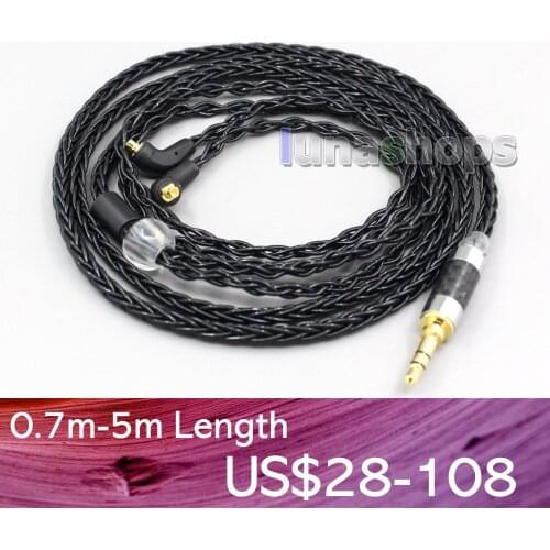 LN006591 3.5mm 2.5mm XLR 4.4mm 8 Core Silver Plated OCC Earphone Cable For Etymotic ER4SR ER4XR ER3XR ER3SE ER2XR ER2SE