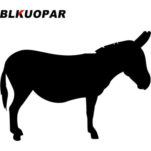 BLKUOPAR Donkey Silhouette Car Stickers Die Cut Waterproof Anime Decals Creative Sunscreen Motorcycle Helmet Decor Car Goods