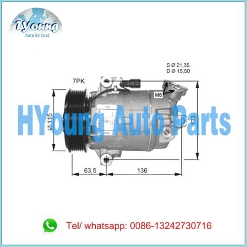 CVC auto air conditioner compressor for Nissan Qashqai Dualis 92600-JD000 92600-JD700 7711368525 8200356576 92600-BR70A