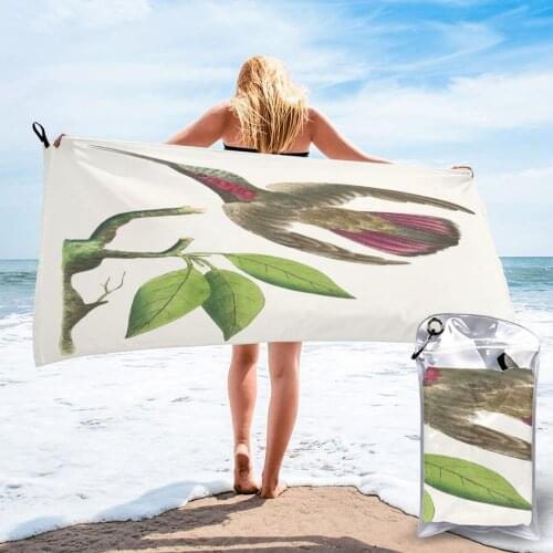 Bath Towel Hummingbird Quick Dry Large Towel Thin Absorbent Soft Towel for Home Travel Camping Swimming Beach Sport