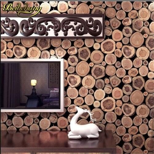 Beibehang papel parede Luxury 3D Wood Print Wallpaper Roll Mural Wallpapers Fashion Wall Decals of Wall Paper Waterproof