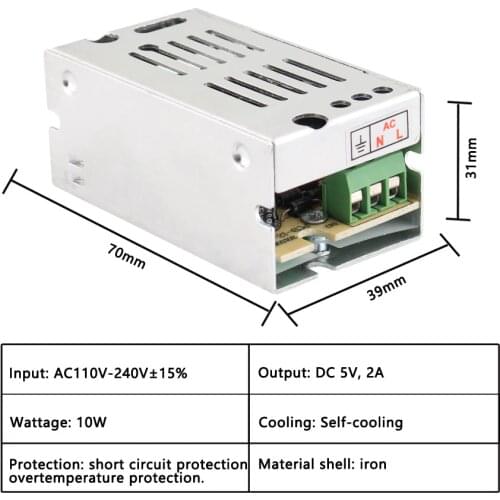 5V Transformers Power Supply AC DC Current 5 V Power Transformers 5V 220V To 110V Converter 2A 5A 6A 10A 15A 20A 30A 40A 50A