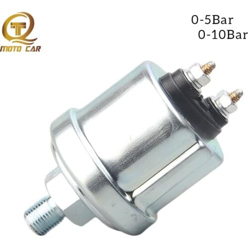 1PC 12V 24V Engine Oil Pressure Sensor 0-5bar 0-10bar 1/8NPT M10*1 Gauge Sender Output Signal Pressure Sensor For VDO Meter