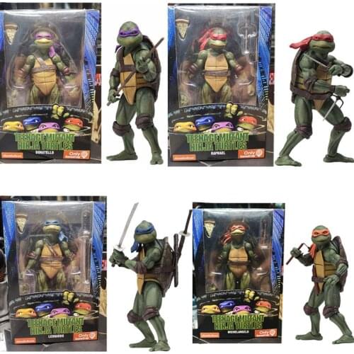 Anime NECA Leonardo Donatello Michelangelo Raphael PVC Action Figure Model Toy Christmas gift for children