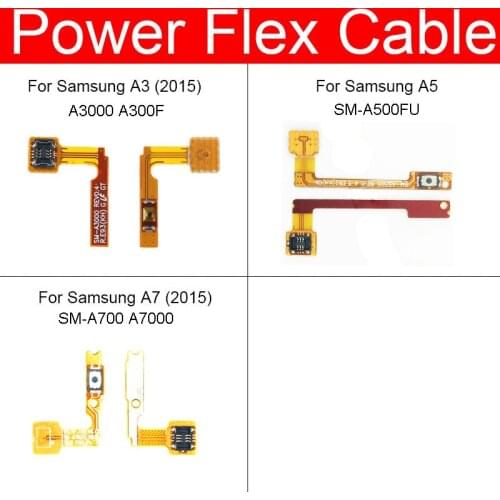 On/off & Power Side Key Flex Ribbon Cable For Samsung Galaxy A3 A5 A7 2015 A3000 A300F SM-A500FU A500 A500F SM-A700 A7000 Parts