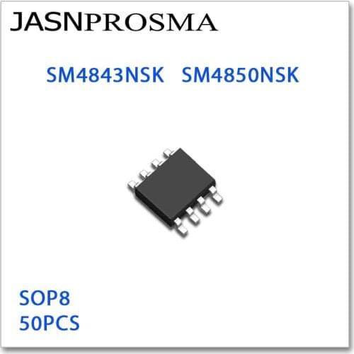 JASNPROSMA 50PCS SOP8 SM4843NSK SM4850NSK High quality