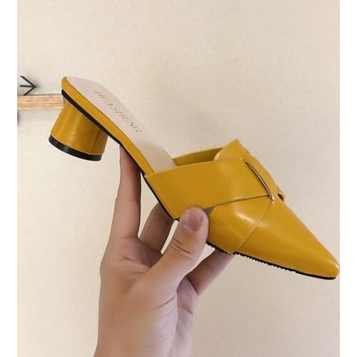 Summer Riband Decoration Slippers Women Fashion High Quality Round Heel Shoes Casual Sweet High Heels Plus Size 42 Women Sandals