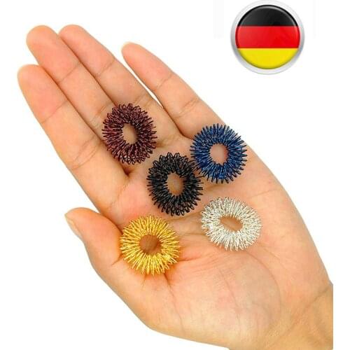 5pcs Acupressure Massage Rings (Gold/Silver/Black/Blue/Red)
