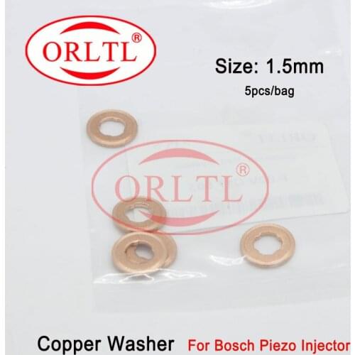 ORLTL Size 1.5mm Piezo Injector Copper Washer Thickness=1.5mm Washer Auto Injector Spare Parts for Bosh Pizeo Injector