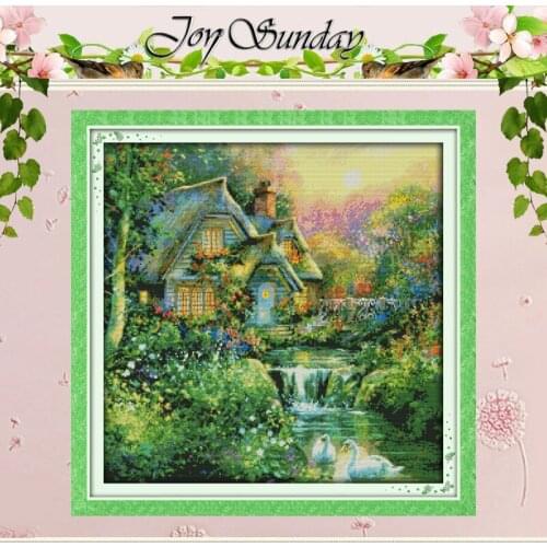 Country cabin (2) Counted Cross Stitch 11CT 14CT Cross Stitch Set Wholesale Scenery Cross-stitch Kit Embroidery Needlework