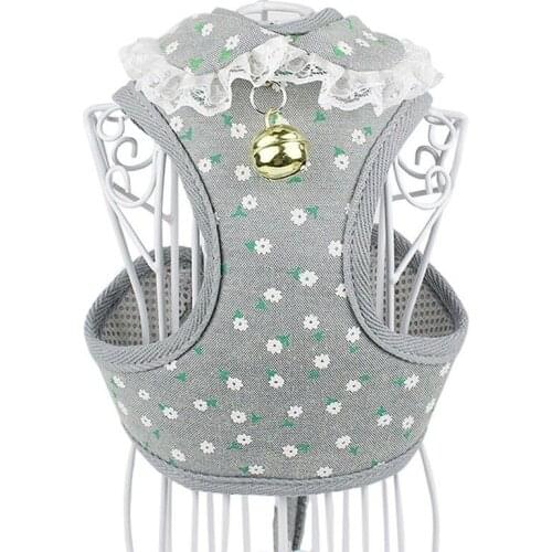 New Dog Cat Pet Vest Harnesses with Bells Breathable Dog Leash Dogs Pets Accessories