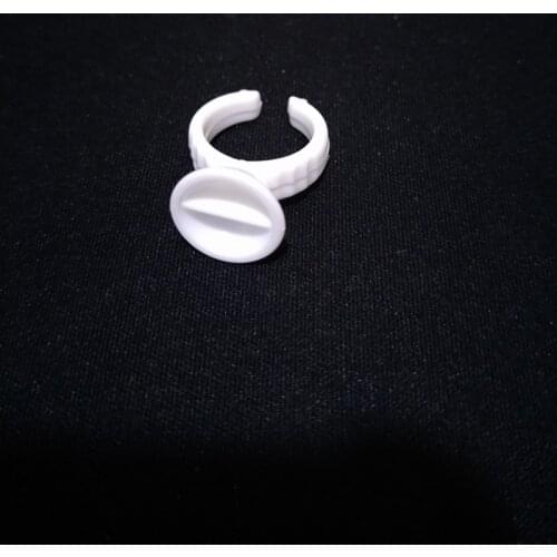 Wholesale 100pcs Plastic White Tattoo Ink Ring For Eyebrow Permanent Makeup Tattoo Ringk Ink Cups Tattoo Holders Newest