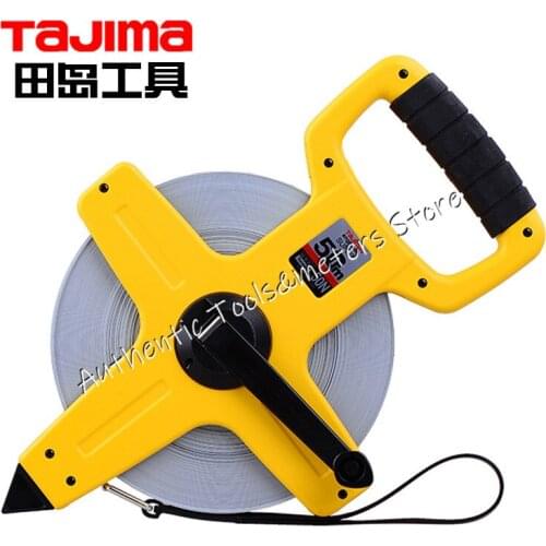 TaJIma 50 meters long steel tape measure portable rack type engineering ruler meter ruler wear-resistant HSP-50N 1002-0118