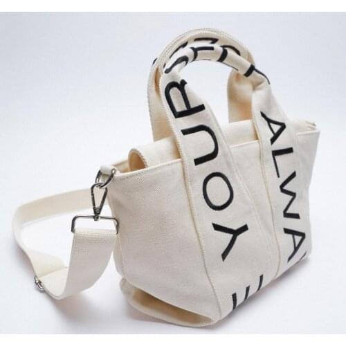 Fashion Letter Canvas Tote Crossbody Bags For Women Large Capacity Womens Designer Shoulder Bag 2021