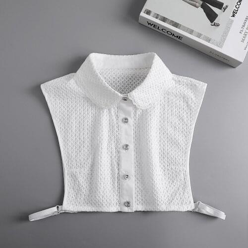 Women Formal Dress Fake Shirt Detachable White Summer Autumn False Collars for Sweater Lapel Fake Female Collar Decorative