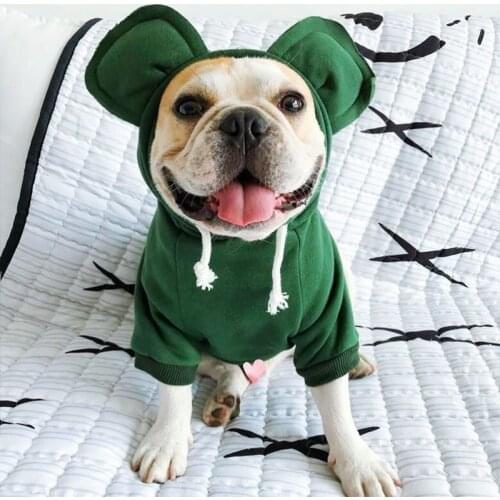 Winter Dog Hoodie French Bulldog Pet Clothing for Small Medium Dogs Costume Big Ear Puppy Clothes for Dog Coat Jacket Ropa Perro