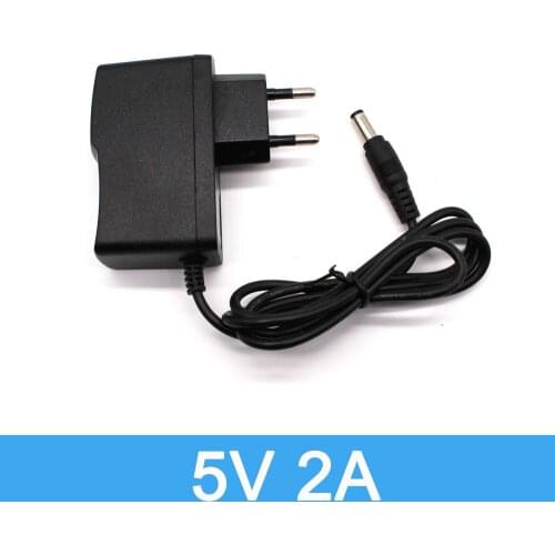 1PCS IC Chip 5V2A New AC 100V-240V Converter Adapter DC 5V 2A 2000mA Power Supply Adapter EU Plug with DC 5.5mm x 2.1mm