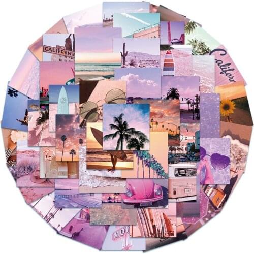 10/30/50PCS Retro Classic Sunshine Landscape Picture Graffiti Decoration Hand Account Scooter Waterproof Sticker Toy Wholesale