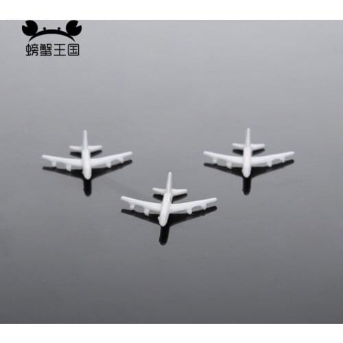 10pcs Dollhouse Aircraft Model White Toys For Children Accessories Building Sandbox Outdoor Landscape Kits