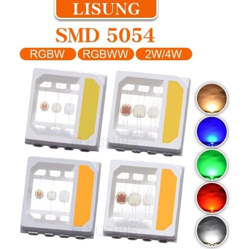 1000Pcs/Bag High Power 2w 4w 5054 5050 Rgbw Rgbww 4in1 4*1 Chip Full Colors Super bright Smd Rgb Led Diode Lamp Beads