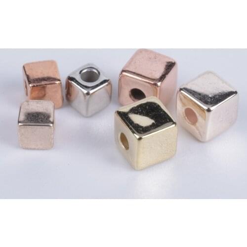 200Pcs/Lot CCB Cube Loose Beads Diy Bracelet Necklace Charms Accessories Plastic Square Spacer Beads For Jewelry Making Supplies